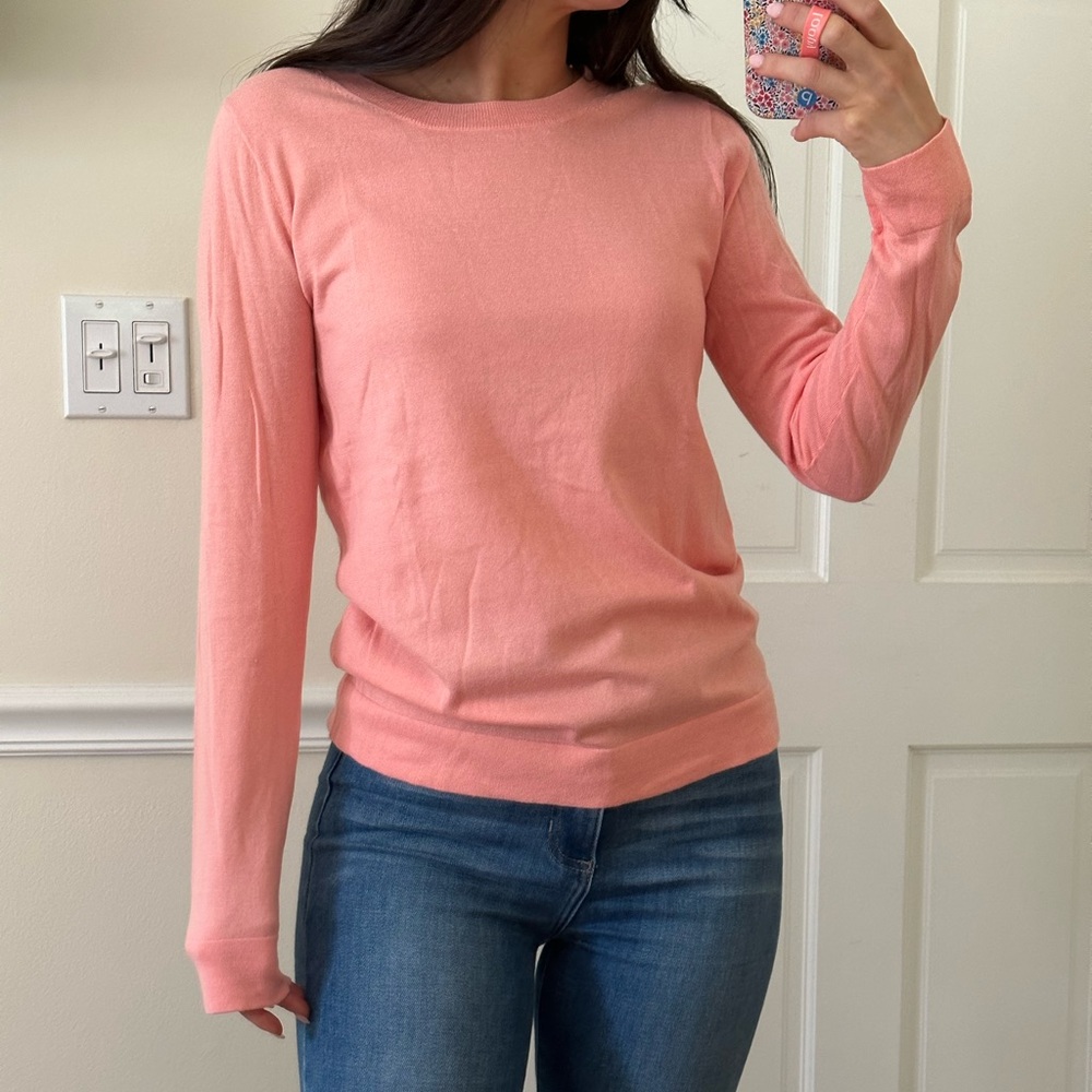 Women’s pink teddy Jcrew sweater